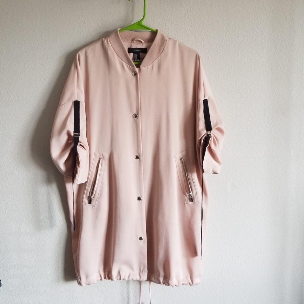Soft pink f21 thin coat